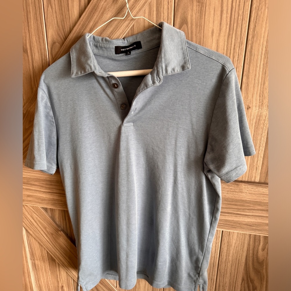West Zero One Men's Polo shirt light blue colored